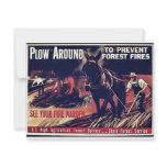 Plow Around To Prevent Forest Fires Custom Invitation