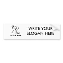 Plow Boy Bumper Sticker