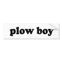 PLOW BOY BUMPER STICKER