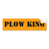 PLOW KING BUMPER STICKER