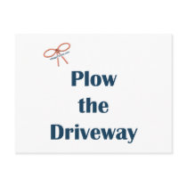 Plow The Driveway Reminders Postcards