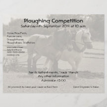 Plowing demonstration or contest event flyer