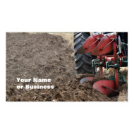 Plowing ploughing business card