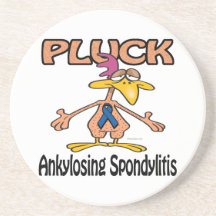 Pluck Ankylosing Spondylitis Awareness Design Beverage Coasters