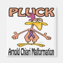 Pluck Arnold Chiari Malformation Awareness Design Refrigerator Magnet