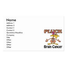 Pluck Brain Cancer Awareness Design Business Card Template