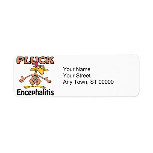 Pluck Encephalitis Awareness Design Custom Return Address Label