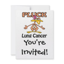 Pluck Lung Cancer Awareness Design Custom Announcements