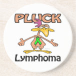 Pluck Lymphoma Awareness Design Beverage Coasters
