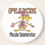 Pluck Macular Degeneration Awareness Design Beverage Coaster