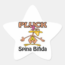 Pluck Spina Bifida Awareness Design Star Sticker