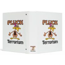 Pluck Terrorism Awareness Design 3 Ring Binders