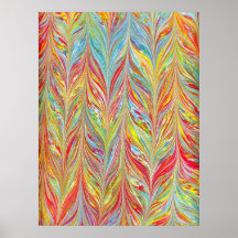 Plucked Marbling Print