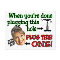 plug this hole postcards
