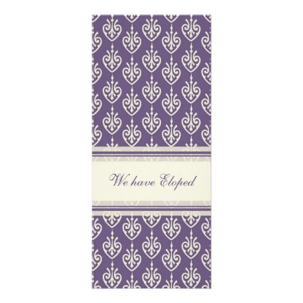 Plum and Cream Elopement Announcement Cards