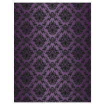 Plum Baroque Black Lace Pattern Paper Letterhead Design