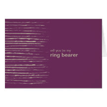 Plum Be My Ring Bearer Invitation Card