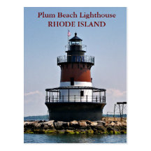 Plum Beach Lighthouse, Rhode Island Postcard