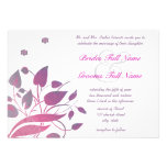 Plum Berry Grey Swirl Butterfly Wedding Invitation
