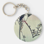 Plum blossom and magpie by Ando.Hiroshige Keychains