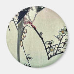 Plum blossom and magpie by Ando.Hiroshige Refrigerator Magnet