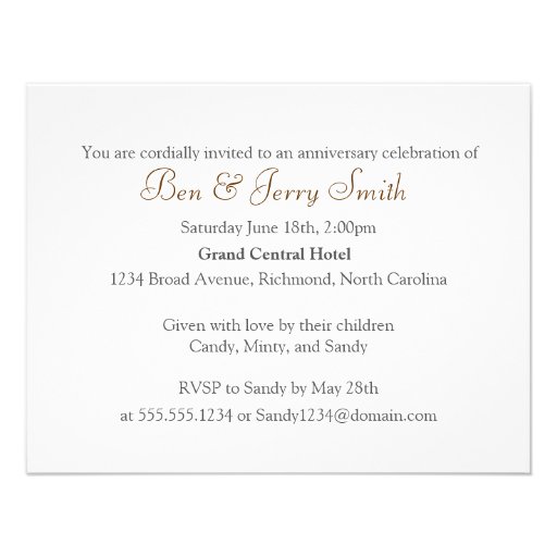 Plum Blossom Anniversary Party Invitation L-Green