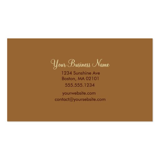 Plum Blossom Custom Business Card Gray (back side)