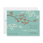 Plum Blossom Custom Save The Date Invitation Card