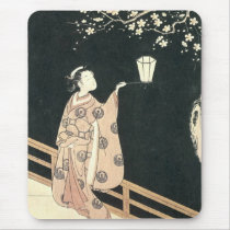 Plum Blossom Viewing, Harunobu, 1760s Mousepad