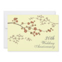 Plum Blossom Wedding Anniversary Party Invitation invitation