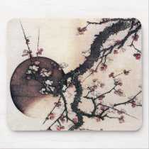 Plum Blossoms and the Moon, Hokusai Mousepads