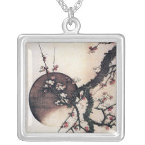 Plum Blossoms and the Moon, Hokusai Custom Necklace