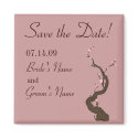 Plum Cherry Blossom Save the Date Magnent magnets