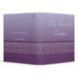 Plum Circles Recipe Book 3 Ring Binder
