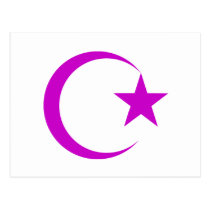 Plum Crescent & Star.png Postcard