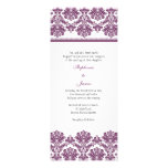 Plum Damask Wedding Invitation