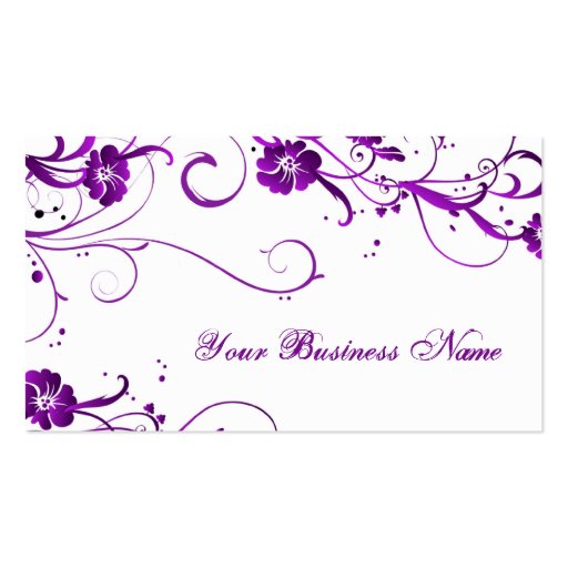 plum elegance business card template