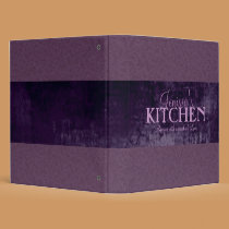Plum Filigree Recipe Binder binders