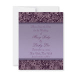 Plum Floral Save the Date Announcement 4.25" x 5.5
