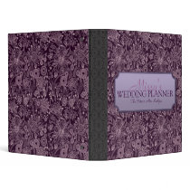 Plum Floral Wedding Planner & Organizer Vinyl Binder