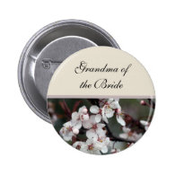 plum flower  wedding button