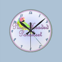 Plum Headed Parakeet Clock wall clocks