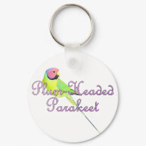 Plum Headed Parakeet Keychain by MenagerieMayhem Plum Headed Parakeet Keychain