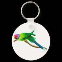 Plum Headed Parakeet Keychain