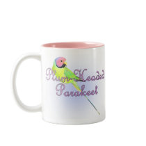 Plum Headed Parakeet Mug by MenagerieMayhem Plum Headed Parakeet Mug