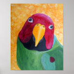 Plum Headed Parakeet Painting Print