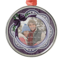 Plum Holiday Poinsettia ornaments