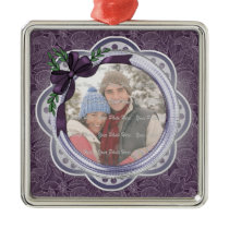 Plum Holiday Poinsettia ornaments