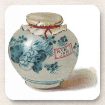 Plum Jam Jar Beverage Coaster