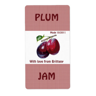 Plum Jam Personalized Shipping Labels